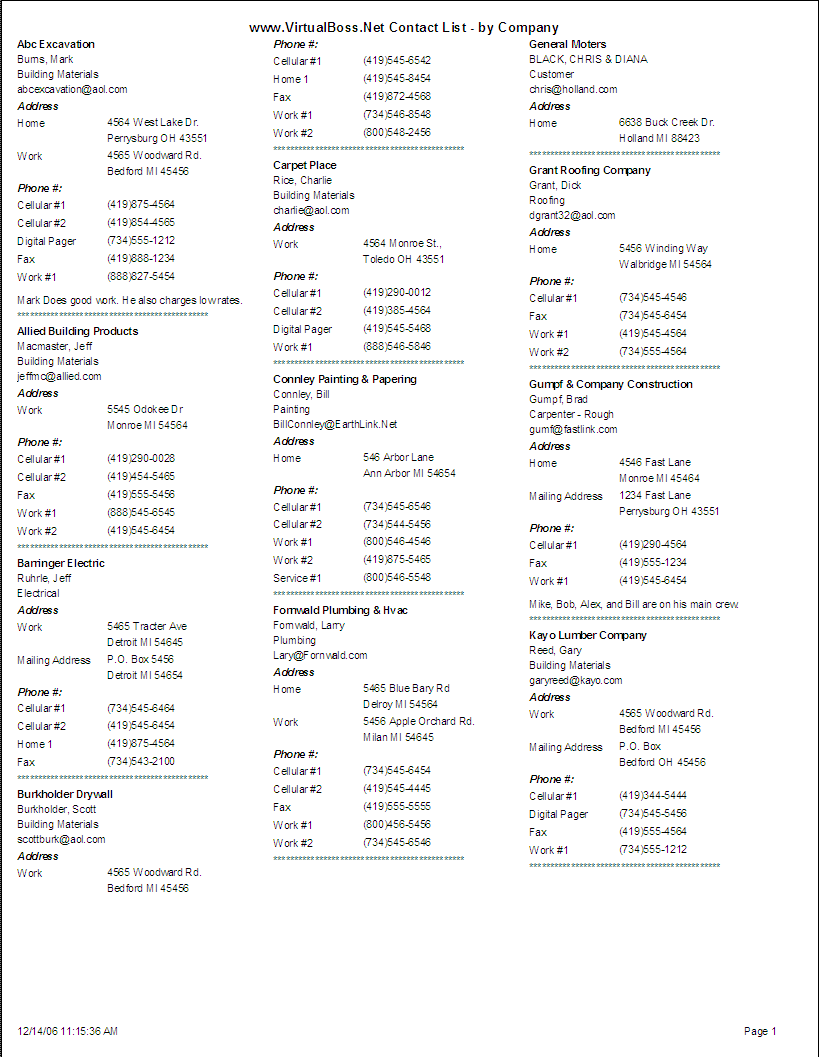 VirtualBoss job management software creates reports quickly on those that you want to via filtering