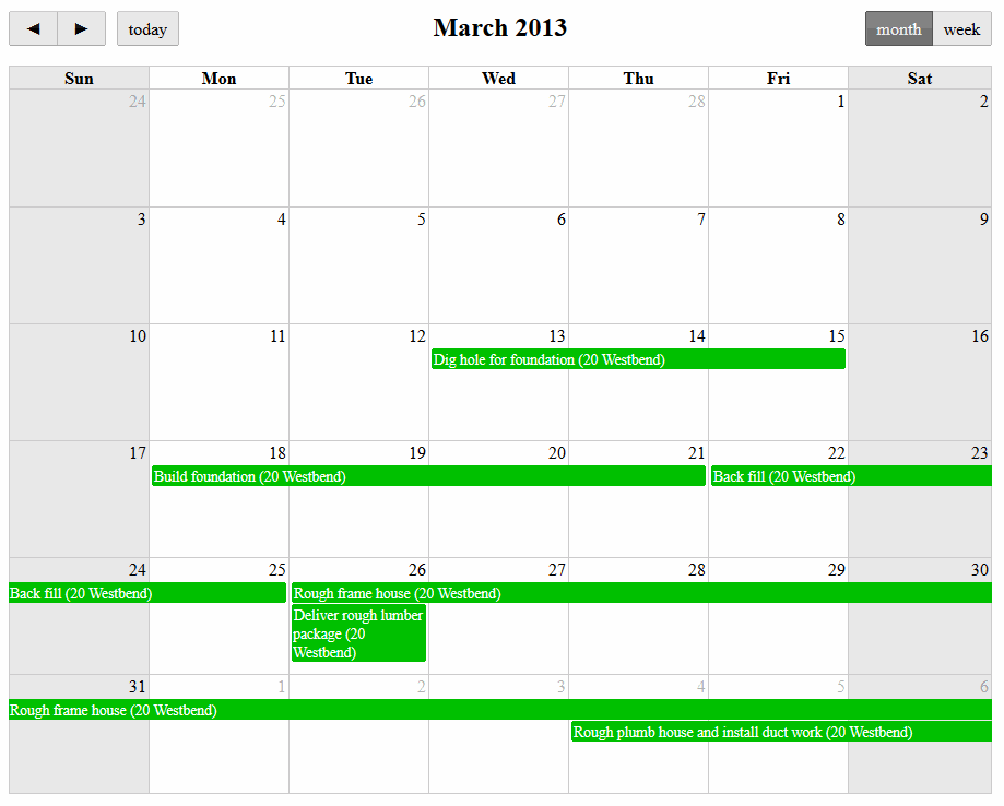 Remote VirtualBoss Calendar View