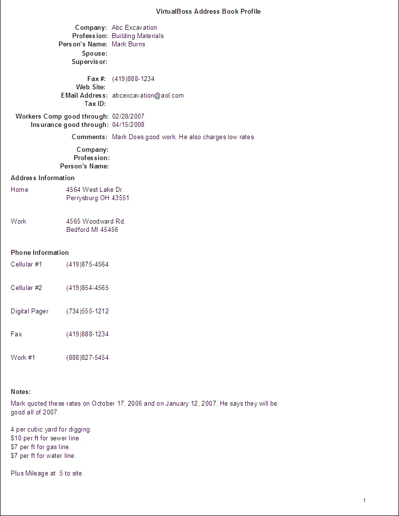 Have every bit of information on a contact on hand faster, smarter, and easier by simply printing the report